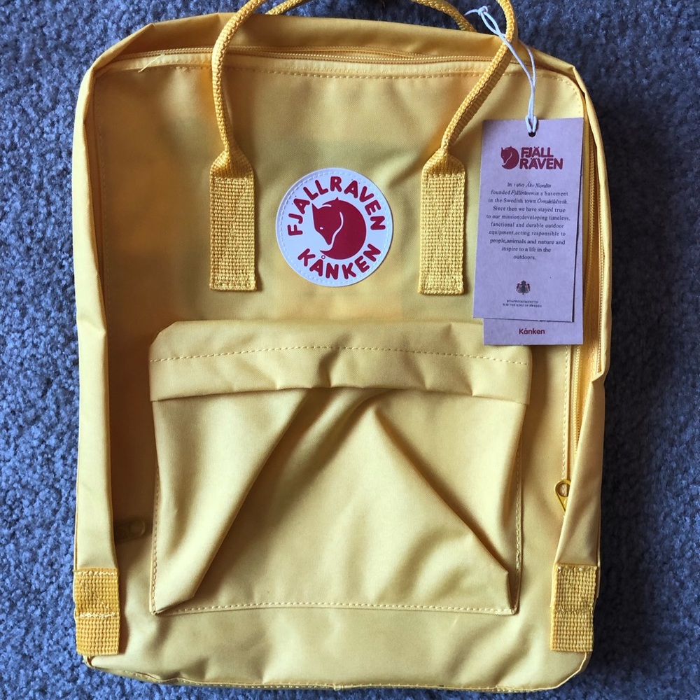 Fjallraven Kanken Backpack color yellow